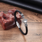 Mobile Preview: Anker-Armband DEIK Schwarz mit silbernem Anker