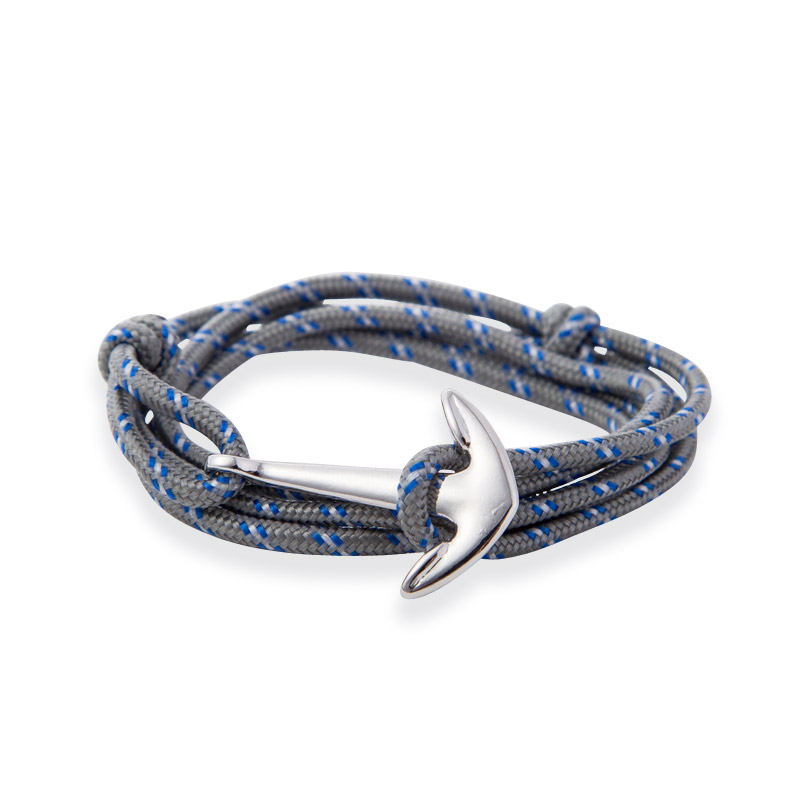 Anker-Armband JESKE Grau Maritim mit silbernem Anker