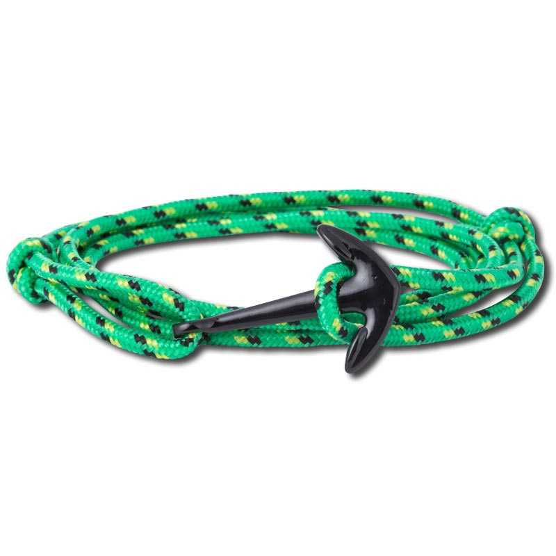 Anker-Armband JESKE Hellgrün Maritim mit schwarzem Anker