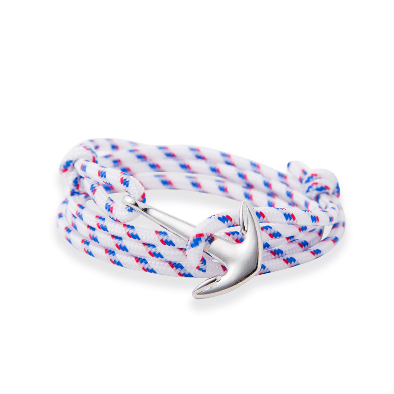 Anker-Armband JESKE Weiß Maritim mit silbernem Anker
